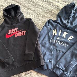 Nike Black and Blue Hoodies Comfortable Sweatshirts
